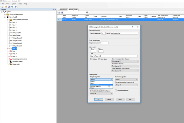 How to configure a detector in EBLWin