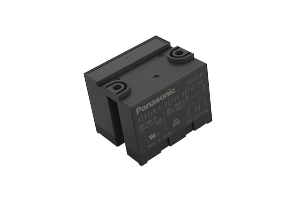 HE-V relay: 1 Form A relay with 1000V DC, 20A cut-off capability